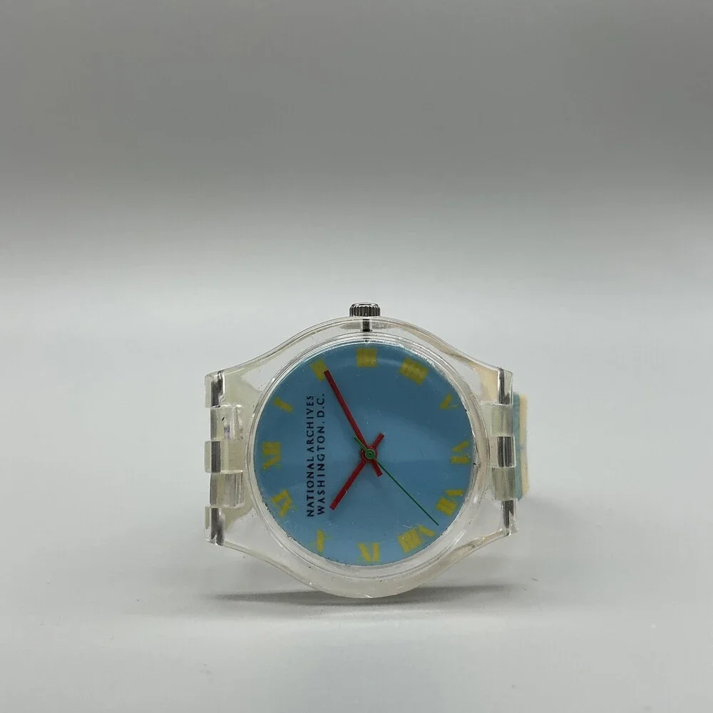 National Archives Capital Landmarks Mens Watch 35mm Blue Dial Multicolor Strap